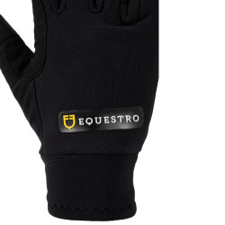 Unisex-Fleecehandschuhe Bormio Equestro Schwarz