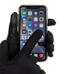 Unisex-Fleecehandschuhe Bormio Equestro Schwarz