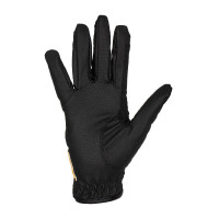 Unisex-Handschuhe aus weichem synthetischem Leder mit Klettverschluss Equestro Schwarz Unisex-Handschuhe aus weichem synthetischem Leder mit Klettverschluss Equestro Schwarz