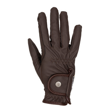 Unisex-Handschuhe aus weichem synthetischem Leder mit Klettverschluss Equestro Mokka Braun Unisex-Handschuhe aus weichem synthetischem Leder mit Klettverschluss Equestro Mokka Braun