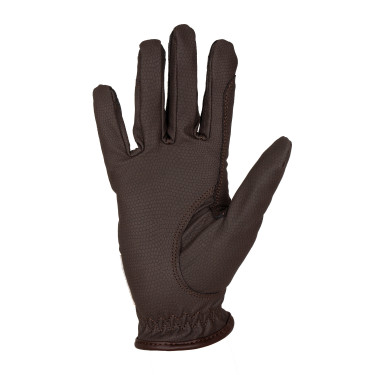 Unisex-Handschuhe aus weichem synthetischem Leder mit Klettverschluss Equestro Mokka Braun Unisex-Handschuhe aus weichem synthetischem Leder mit Klettverschluss Equestro Mokka Braun