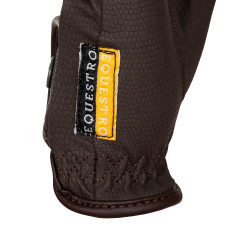 Unisex-Handschuhe aus weichem synthetischem Leder mit Klettverschluss Equestro Mokka Braun Unisex-Handschuhe aus weichem synthetischem Leder mit Klettverschluss Equestro Mokka Braun