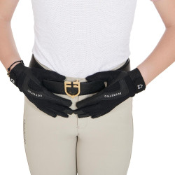 Kinderhandschuhe Sunny aus technischem Gewebe Equestro Schwarz