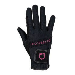 Handschuhe aus technischem Gewebe mit mehrfarbigem Equestro-Logo Handschuhe aus technischem Gewebe mit mehrfarbigem Equestro-Logo