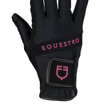 Handschuhe aus technischem Gewebe mit mehrfarbigem Equestro-Logo Handschuhe aus technischem Gewebe mit mehrfarbigem Equestro-Logo