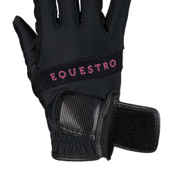Handschuhe aus technischem Gewebe mit mehrfarbigem Equestro-Logo Handschuhe aus technischem Gewebe mit mehrfarbigem Equestro-Logo