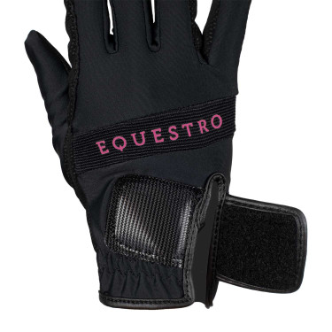 Handschuhe aus technischem Gewebe mit mehrfarbigem Equestro-Logo Handschuhe aus technischem Gewebe mit mehrfarbigem Equestro-Logo