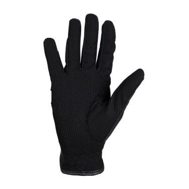 Handschuhe aus technischem Gewebe mit mehrfarbigem Equestro-Logo Schwarz / Weiß
