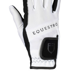 Handschuhe aus technischem Gewebe mit mehrfarbigem Equestro-Logo Weiß / Schwarz Weiß Handschuhe aus technischem Gewebe mit mehrfarbigem Equestro-Logo Weiß / Schwarz Weiß