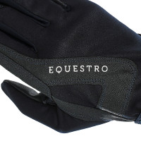Handschuhe aus technischem Gewebe mit Fleece-Futter Equestro Marine Marineblau
