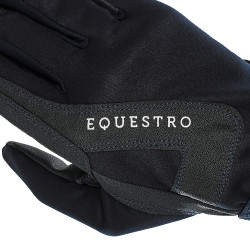 Handschuhe aus technischem Gewebe mit Fleece-Futter Equestro Marine Marineblau Handschuhe aus technischem Gewebe mit Fleece-Futter Equestro Marine Marineblau