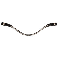 Stirnband aus Kalbsleder mit ovalen Acavallo-Kristallen Schwarz / Transparent Stirnband aus Kalbsleder mit ovalen Acavallo-Kristallen Schwarz / Transparent