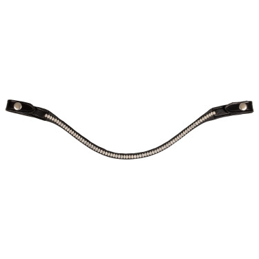 Stirnband aus Kalbsleder mit ovalen Acavallo-Kristallen Stirnband aus Kalbsleder mit ovalen Acavallo-Kristallen