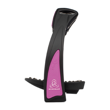 Flexia Steigbügel Acavallo Schwarz / Fuchsia
