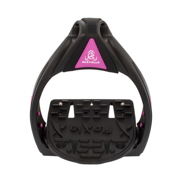 Flexia Steigbügel Acavallo Schwarz / Fuchsia