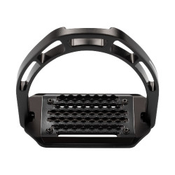 Aluminium-Steigbügel mit geneigter Trittfläche Pro HPS Equestro Schwarz