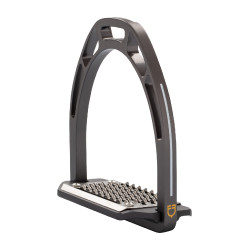 Aluminium-Steigbügel mit geneigter Trittfläche Pro HPS Equestro Grau