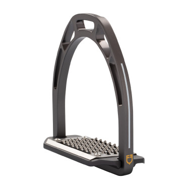 Aluminium-Steigbügel mit geneigter Trittfläche Pro HPS Equestro Grau