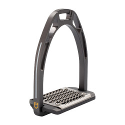 Aluminium-Steigbügel mit geneigter Trittfläche Pro HPS Equestro Grau