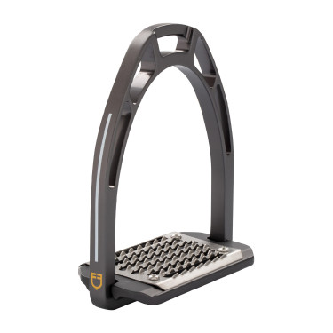 Aluminium-Steigbügel mit geneigter Trittfläche Pro HPS Equestro Grau