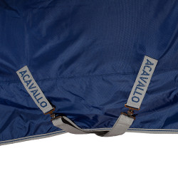 Wasserdichte Turnout-Decke aus 840D Ripstop-Polyester mit 400g Füllung Acavallo Marine Marineblau