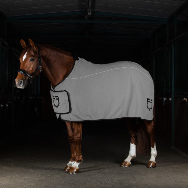 Polardecke mit Frontverschluss und Klappe GP Equestro Grau