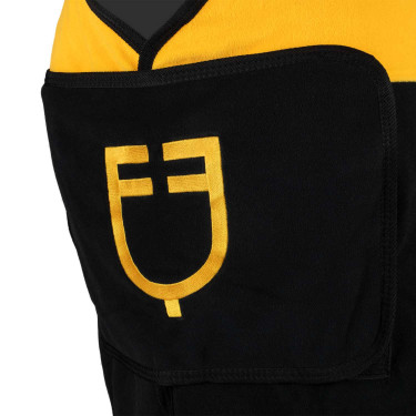 Bicolor Anti-Pilling Fleece-Decke Munster Equestro Schwarz / Gelb