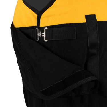 Bicolor Anti-Pilling Fleece-Decke Munster Equestro Schwarz / Gelb