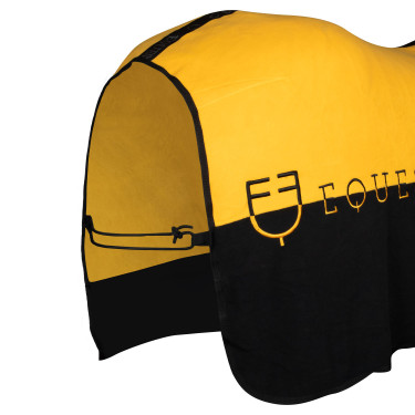 Bicolor Anti-Pilling Fleece-Decke Munster Equestro Schwarz / Gelb