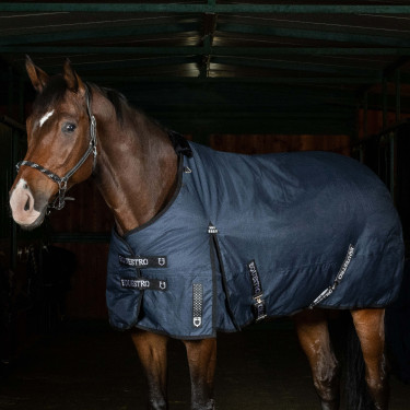 Paddock-Decke 500g aus Ripstop-Gewebe Modell Alberta Equestro Marine Marineblau