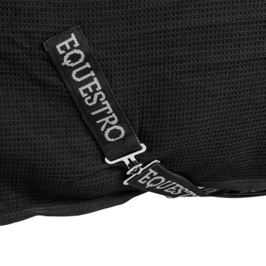 Boxabdeckung aus Waffelstoff Equestro Schwarz