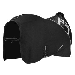 Boxabdeckung aus Waffelstoff Equestro Schwarz