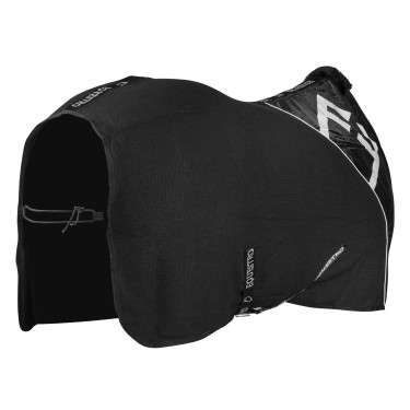 Boxabdeckung aus Waffelstoff Equestro Schwarz