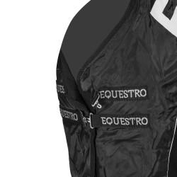 Boxabdeckung aus Waffelstoff Equestro Schwarz