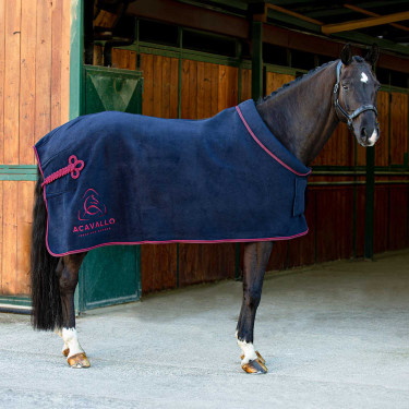 Boxdecke aus Fleece mit gepolstertem Kragen 800g Acavallo Boxdecke aus Fleece mit gepolstertem Kragen 800g Acavallo