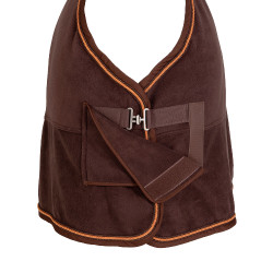 Boxdecke aus Fleece 800g Acavallo Braun / Orange