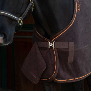 Boxdecke aus Fleece 800g Acavallo Braun / Orange