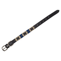 Hundehalsband aus Leder mit geometrischem Muster Polo H Equestro Hundehalsband aus Leder mit geometrischem Muster Polo H Equestro