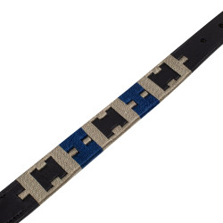 Hundehalsband aus Leder mit geometrischem Muster Polo H Equestro Hundehalsband aus Leder mit geometrischem Muster Polo H Equestro
