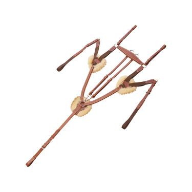 Brustgeschirr mit 5 Punkten Salome mit Magic-System Equestro Cognac Braun