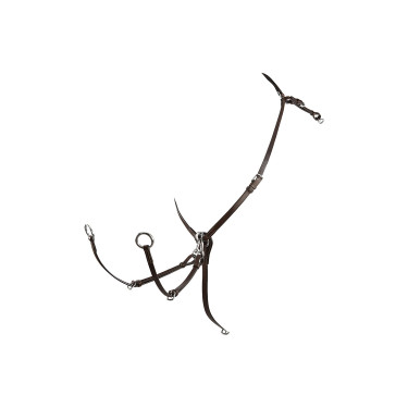 Brustblatt aus verstellbarem Leder Equestro Dunkelbraun Brustblatt aus verstellbarem Leder Equestro Dunkelbraun