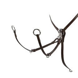 Brustblatt aus verstellbarem Leder Equestro Dunkelbraun Brustblatt aus verstellbarem Leder Equestro Dunkelbraun