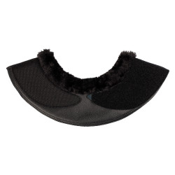 Glocken aus umweltfreundlichem Leder mit synthetischem Schaffell und Klettverschluss Acavallo Schwarz