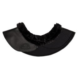 Glocken aus umweltfreundlichem Leder mit synthetischem Schaffell und Klettverschluss Acavallo Schwarz