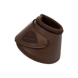 Glocken aus umweltfreundlichem Leder mit Klettverschluss Acavallo Dunkelbraun