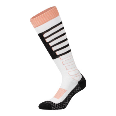 Unisex-Socken aus technischem und atmungsaktivem Gewebe mit Equestro-Logo Schwarz / Weiß / Rosa