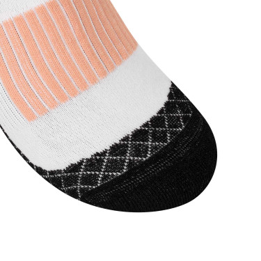 Unisex-Socken aus technischem und atmungsaktivem Gewebe mit Equestro-Logo Schwarz / Weiß / Rosa