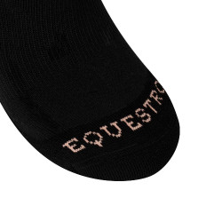Technische elastische Socken mit kontrastierendem Equestro-Logo Schwarz / Rosa
