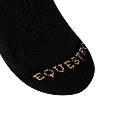 Technische elastische Socken mit kontrastierendem Equestro-Logo Schwarz / Rosa
