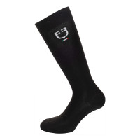 Technische elastische Socken mit italienischer Flagge Equestro Schwarz